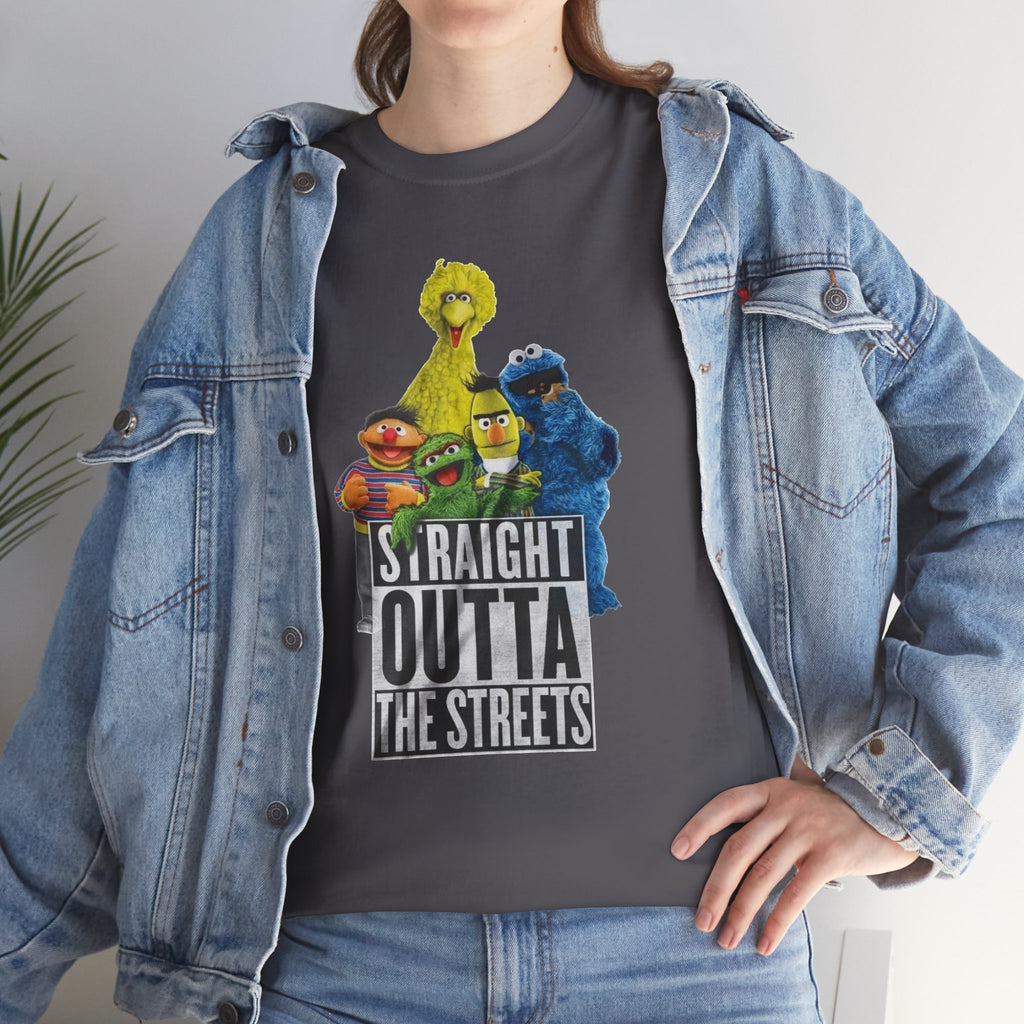 T-Shirt — "Straight Outta the Streets" Sesame Friends Graphic Tee