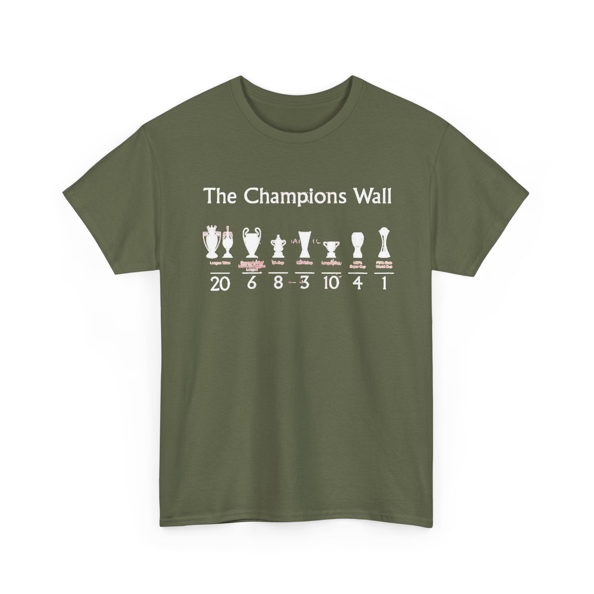 Liverpool The Champions Wall T-Shirt – Soccer/Football Trophy Timeline Tee