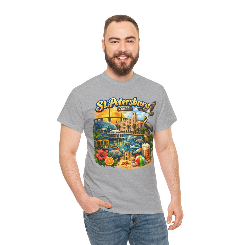 St. Petersburg Florida Retro Beach Scene T-Shirt
