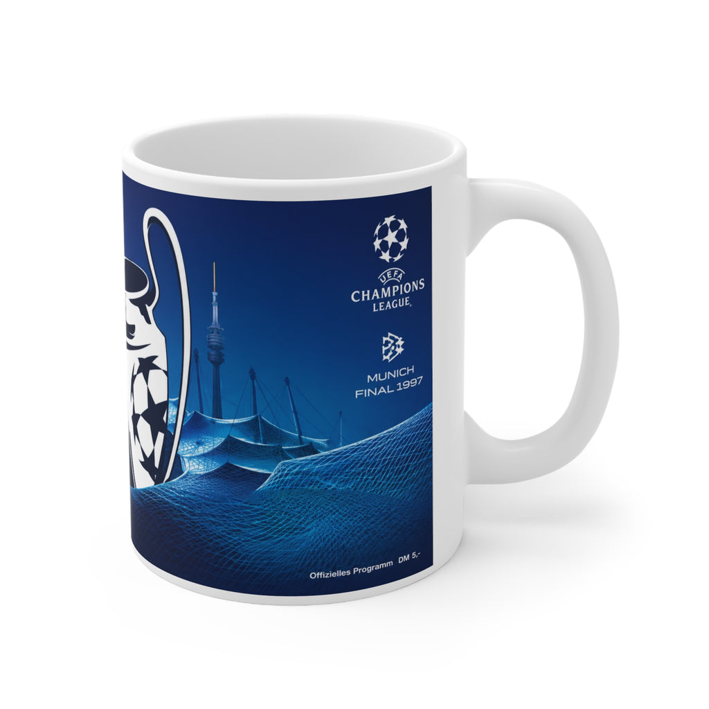 1997 UEFA Champions League Final Programme Cover inspired Ceramic Coffee Cup