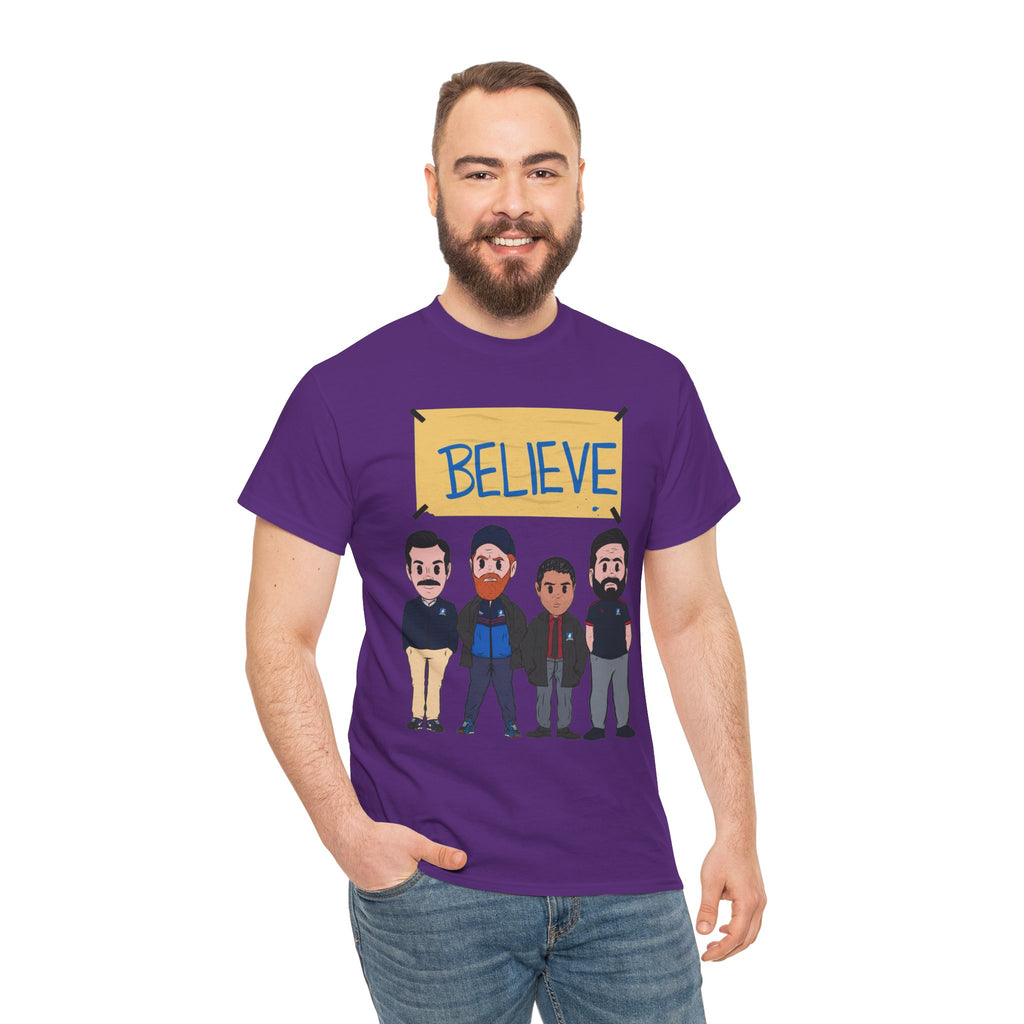 Ted Lasso Inspired Believe Cartoon Band Cotton T-Shirt