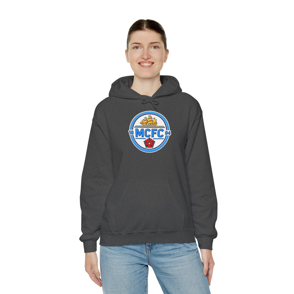 MCFC Logo Hoodie – Vintage Football Club Crest Pullover