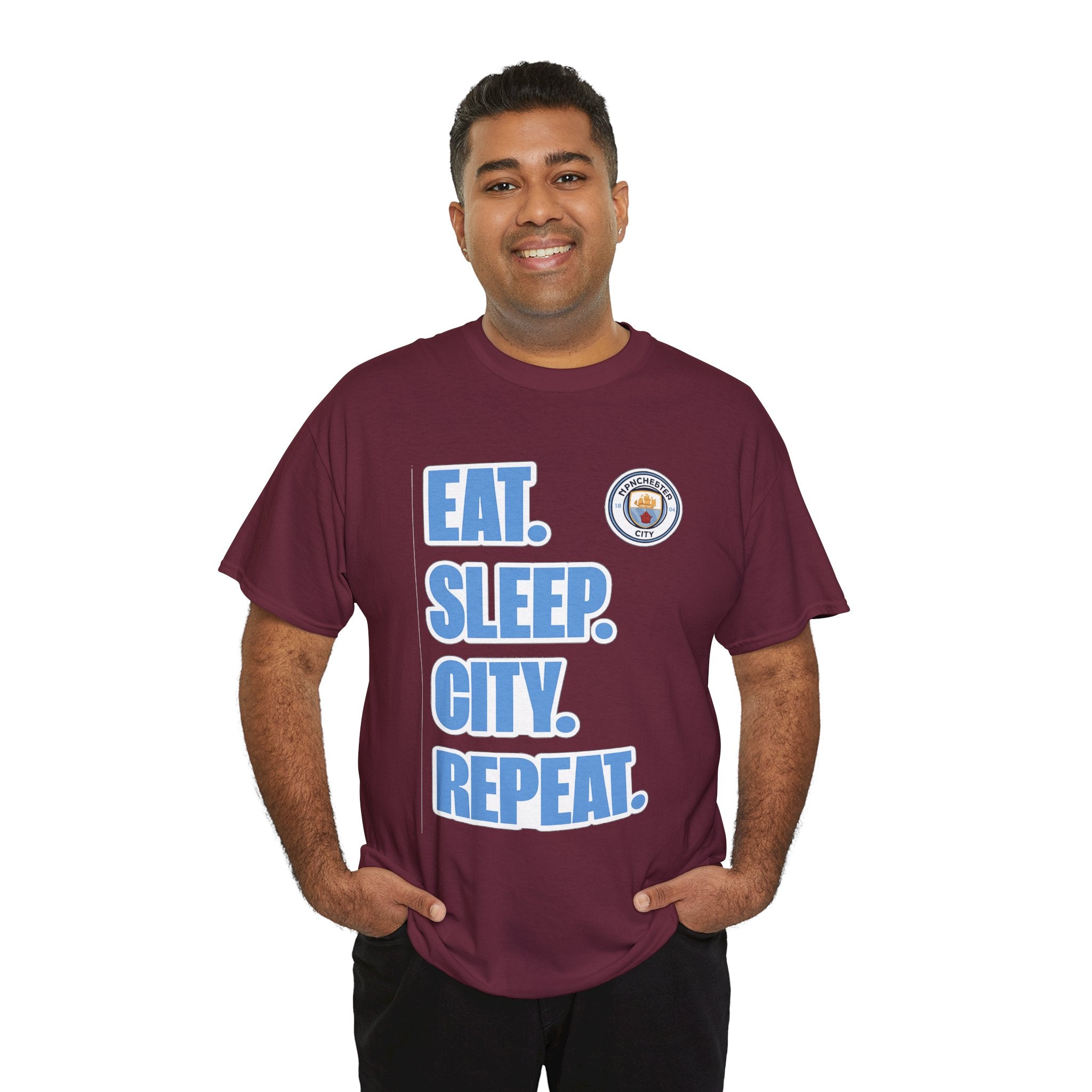 Eat. Sleep. City. Repeat. T‑Shirt — Manchester City Fan Tee