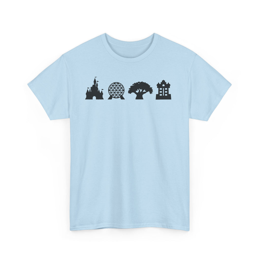 WDW theme parks Silhouettes Unisex Heavy Cotton Tee