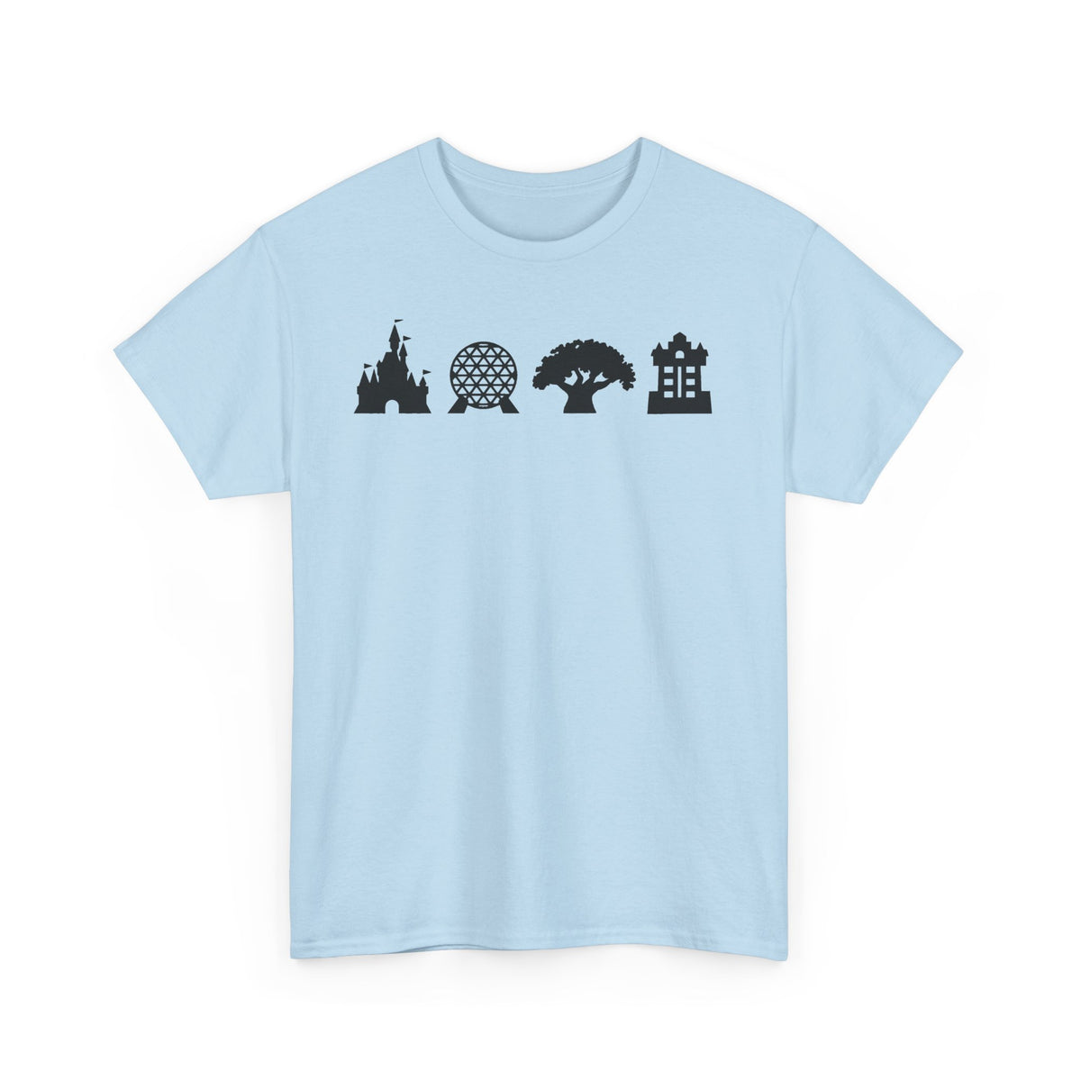 WDW theme parks Silhouettes Unisex Heavy Cotton Tee