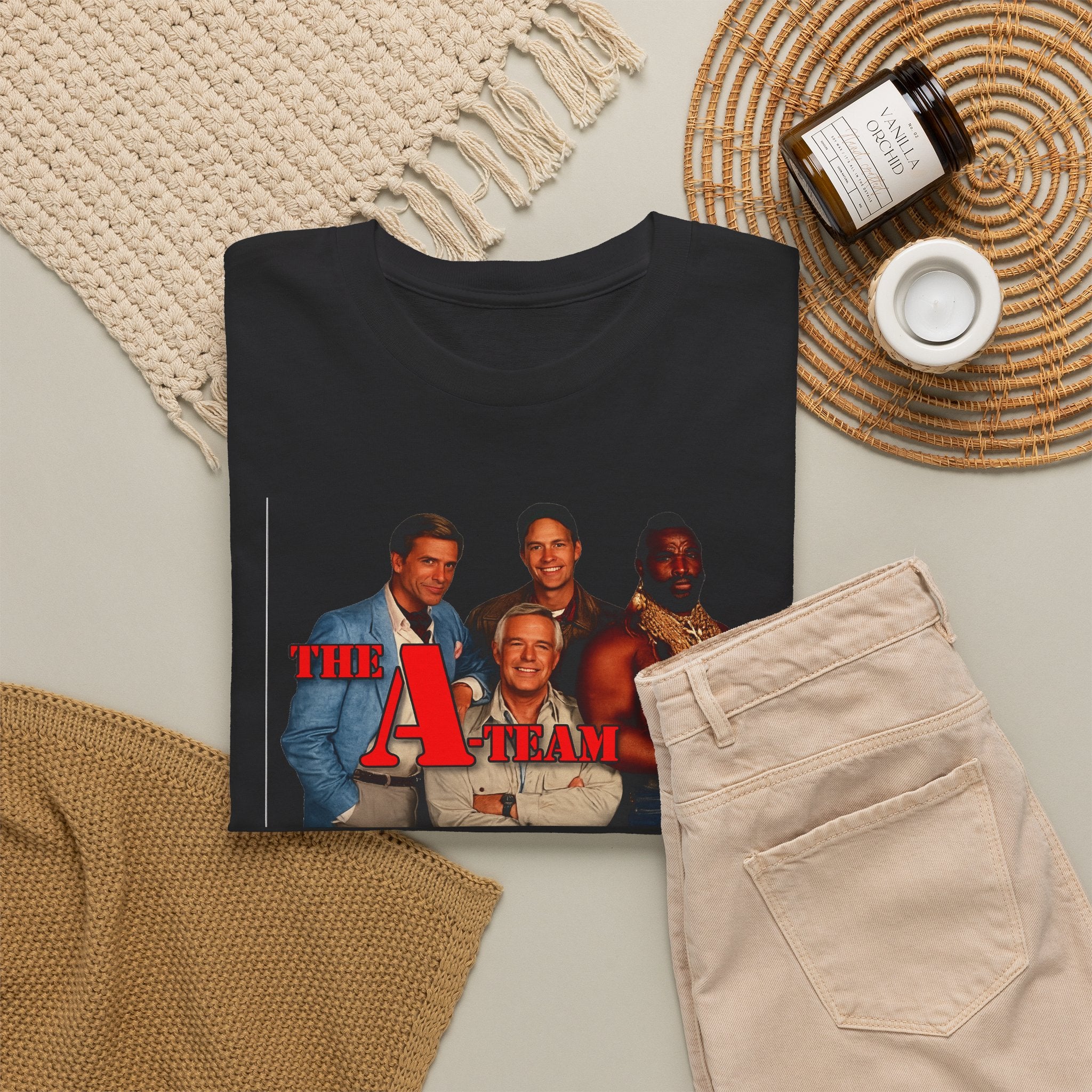 A-Team Graphic Tee — Retro TV Series Logo & Character Poster T-Shirt