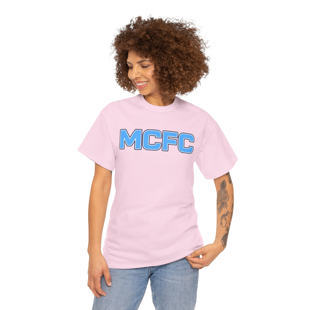 MCFC Logo Cotton T-Shirt — Light Blue Football Fan Tee