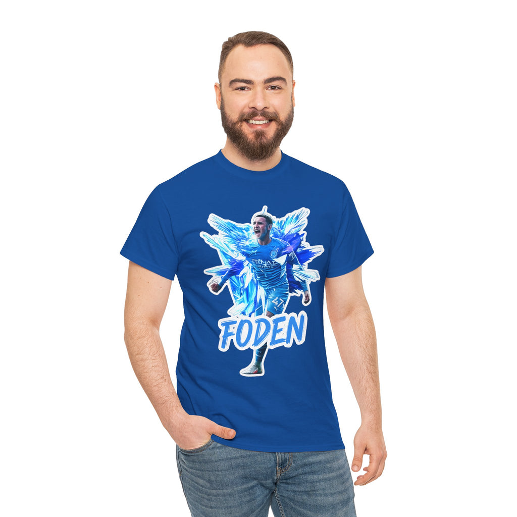 Phil Foden Manchester City Soccer T‑Shirt — Blue Graphic Football Fan Tee