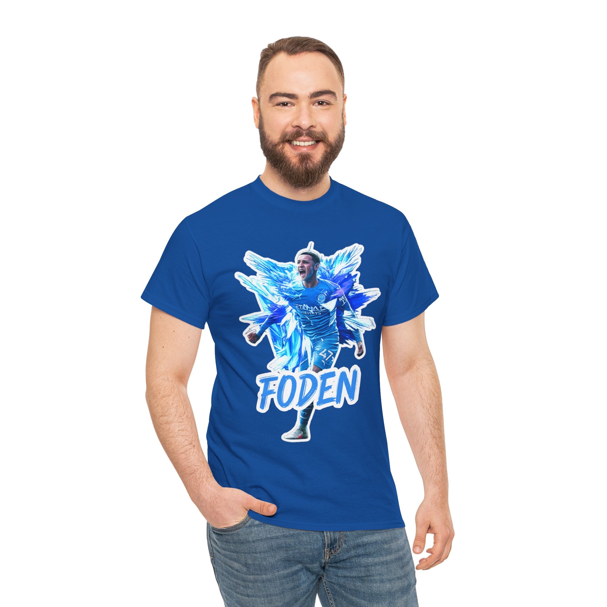 Phil Foden Manchester City Soccer T‑Shirt — Blue Graphic Football Fan Tee