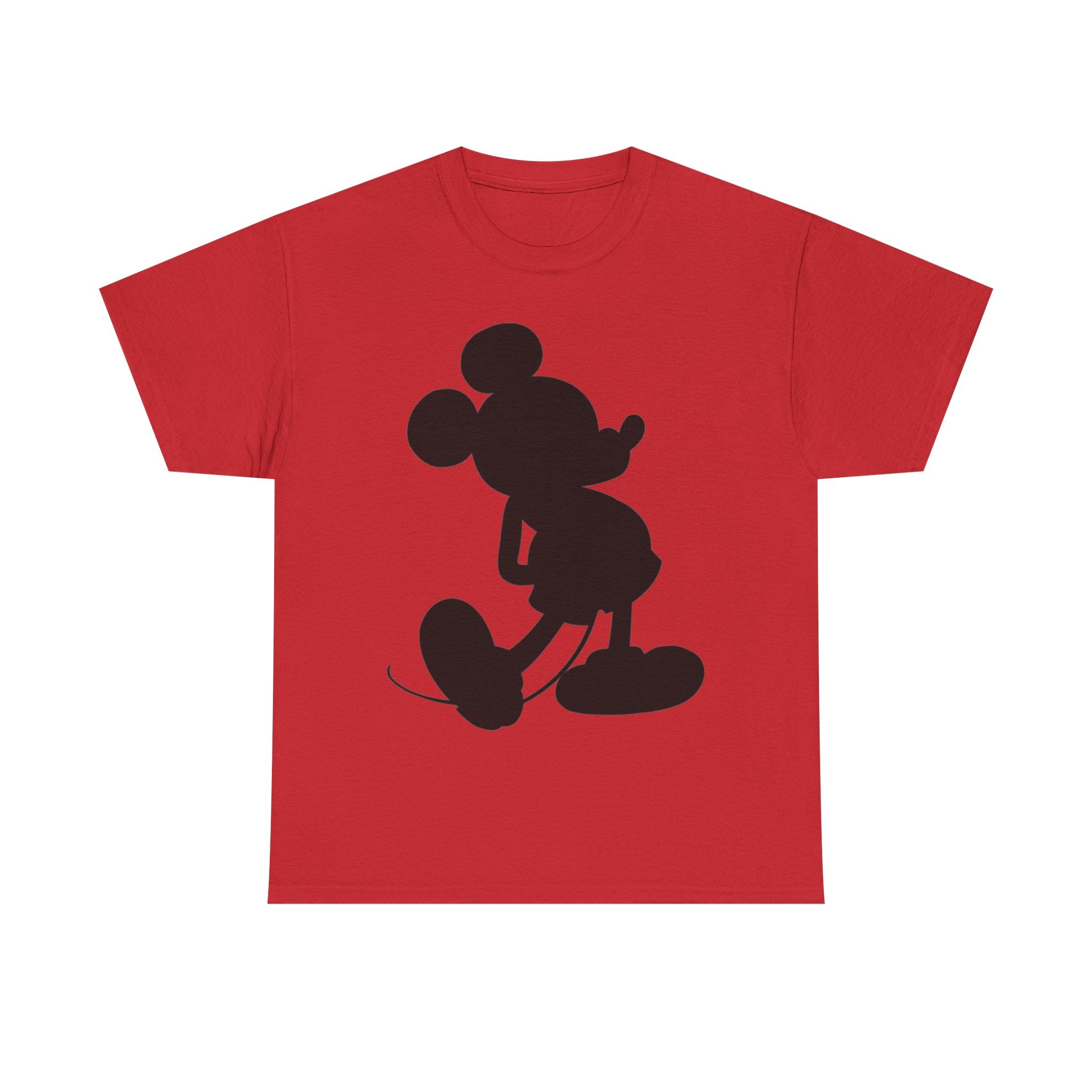 Mickey Mouse Silhouette Graphic Tee — Retro Cartoon Shadow T-Shirt