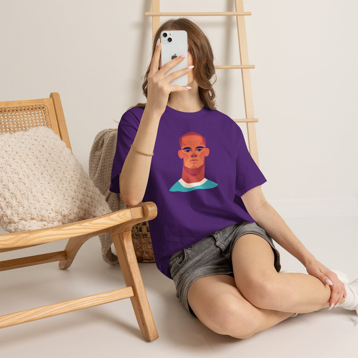 Vinny Kompany Manchester City Legend Minimalist Portrait Tee — Bold Stylized Face Graphic T-Shirt
