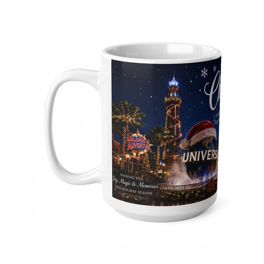 Christmas 2026 Universal Orlando Coffee Mug — Merry Christmas Resort Souvenir (11oz/15oz)