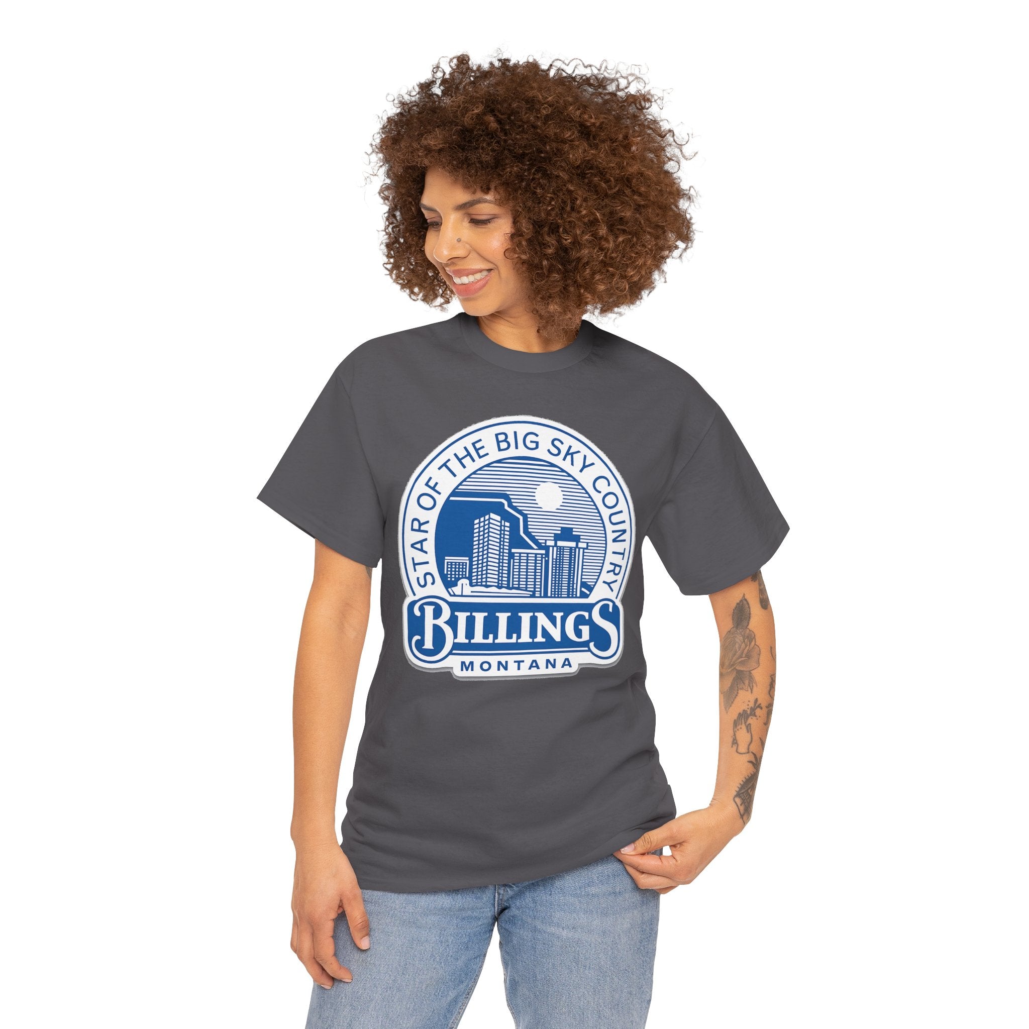 Billings Montana Tee — "Star of the Big Sky Country" Retro City Skyline T-Shirt