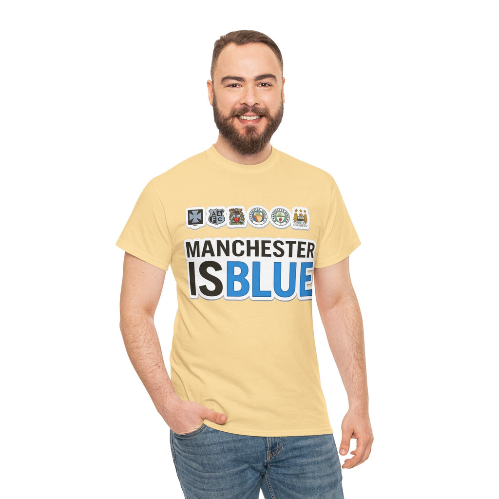 Manchester Is Blue Tee — Manchester City Supporter T-Shirt