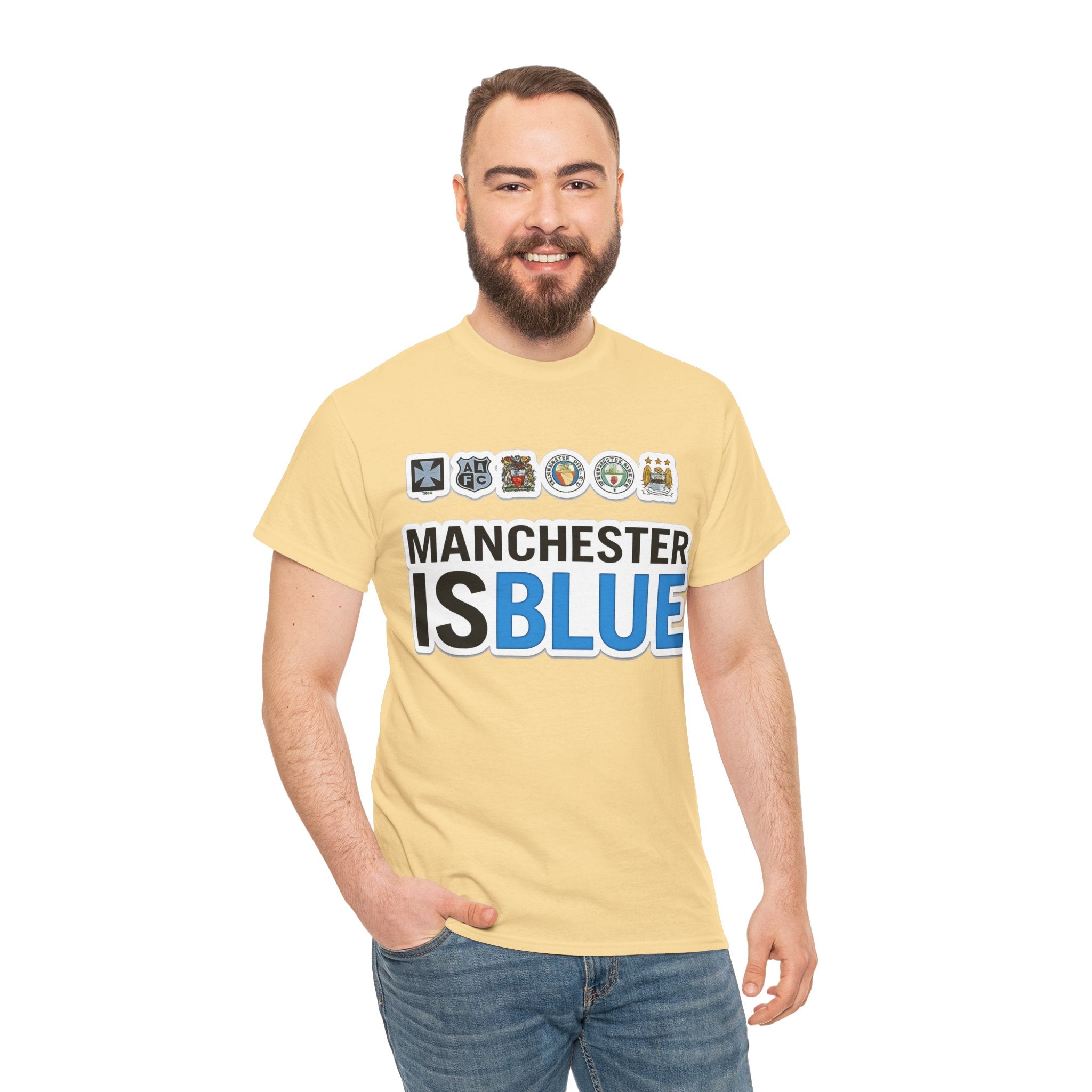 Manchester Is Blue Tee — Manchester City Supporter T-Shirt