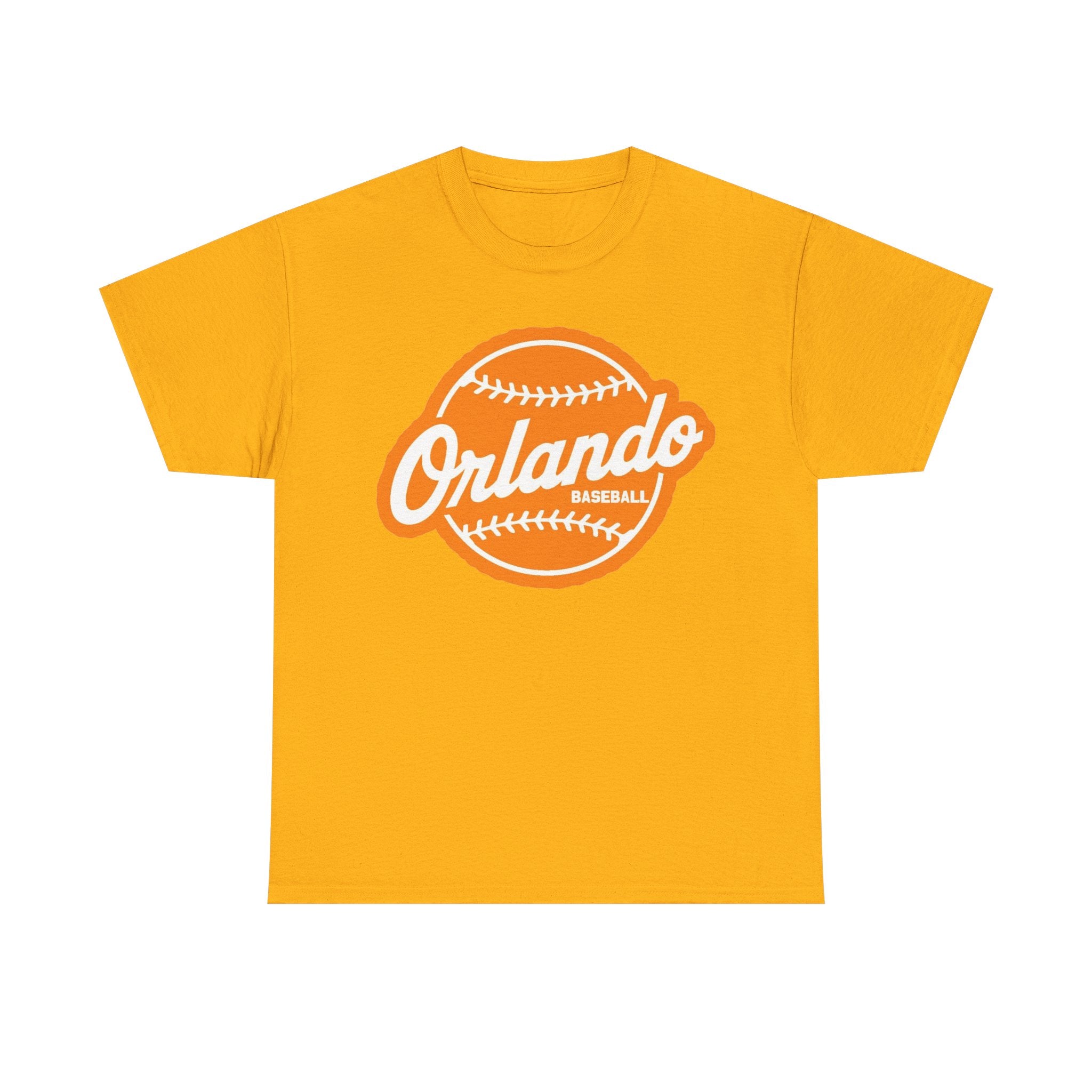 Orlando Baseball Tee — Vintage Orange Baseball Logo T‑Shirt