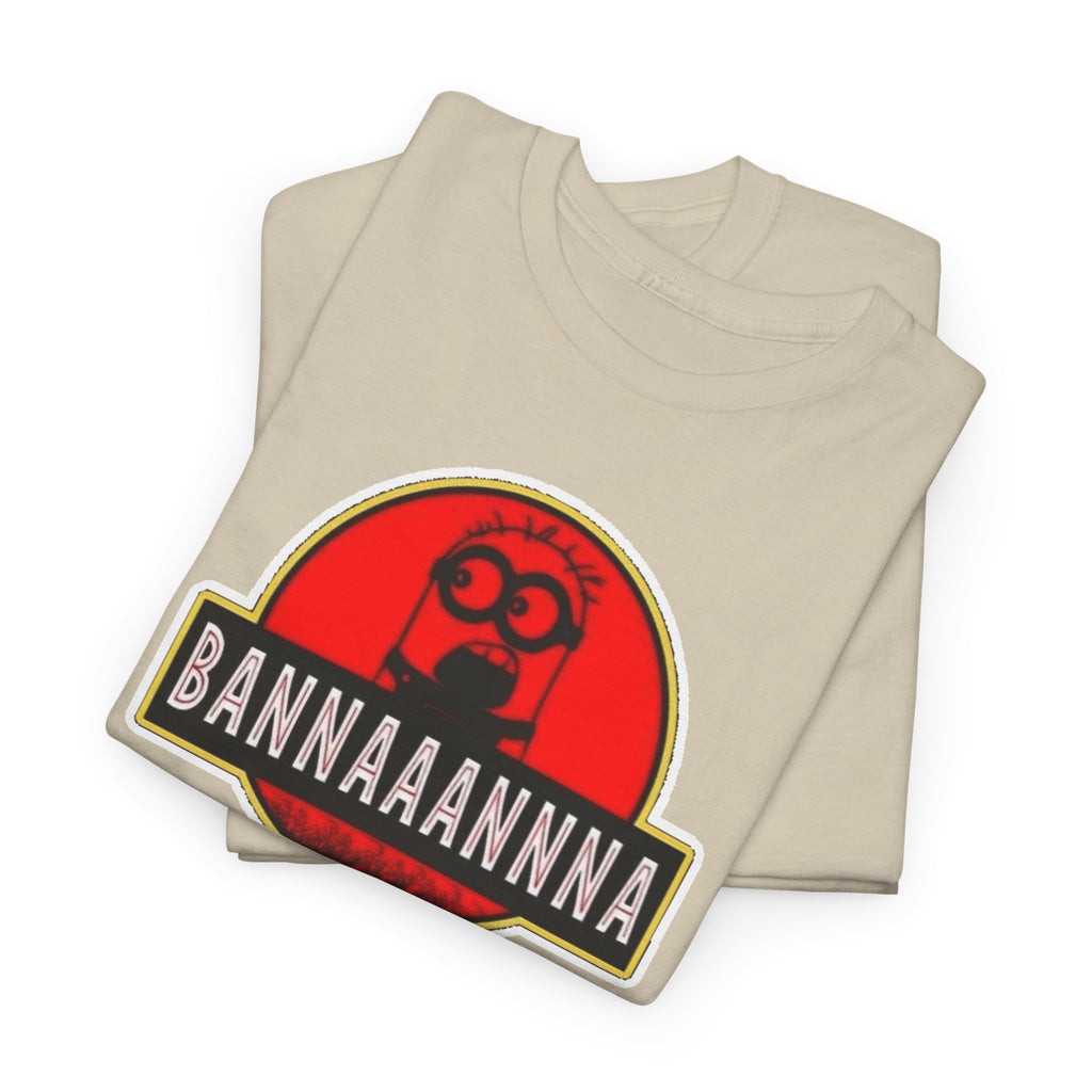 Bannaaannna Graphic Tee — Retro Red Logo Funny Banana Shirt