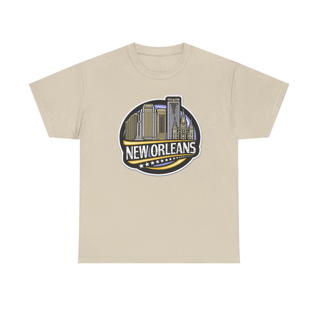 New Orleans Skyline Cotton T-Shirt — City Badge Tee