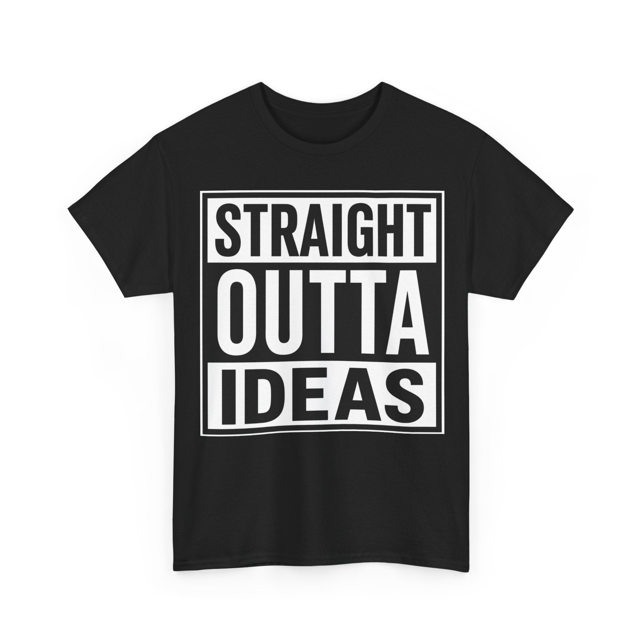 Straight Outta Ideas T‑Shirt — Funny Graphic Tee for Writers, Creatives & Gift Giving