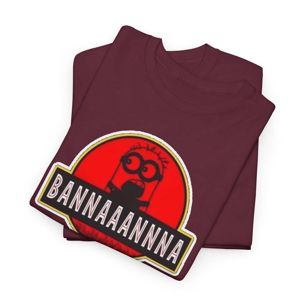 Bannaaannna Graphic Tee — Retro Red Logo Funny Banana Shirt
