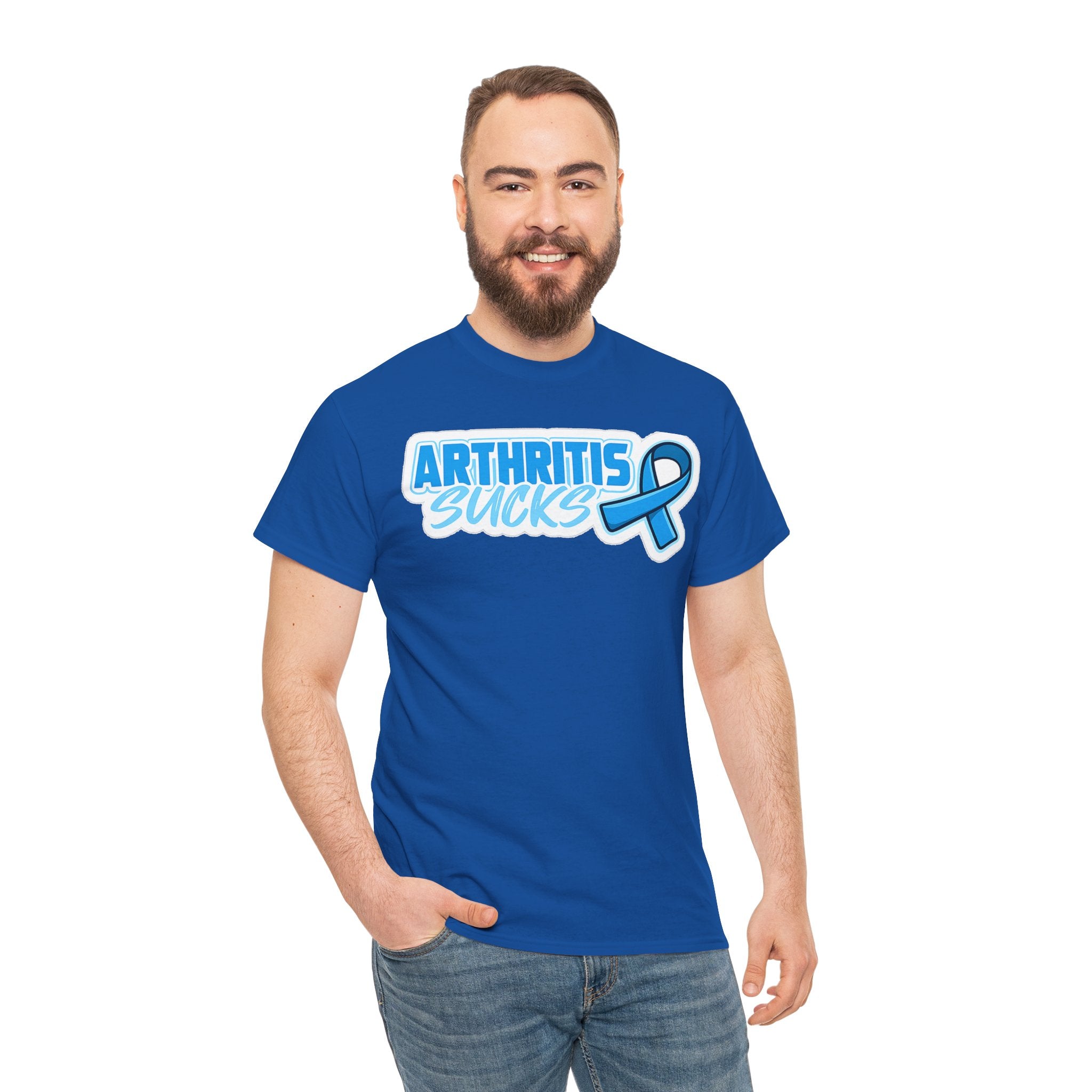Arthritis Sucks T-Shirt with Awareness Ribbon — Arthritis Support Tee