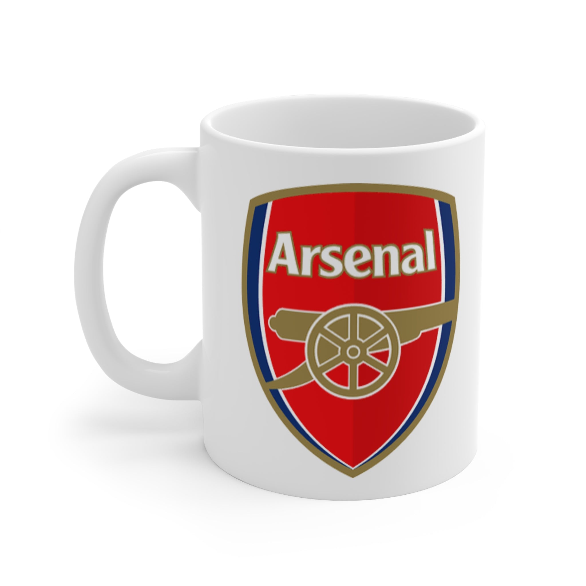 Arsenal Football Club Crest Mug — Ceramic Coffee Cup (11oz & 15oz)