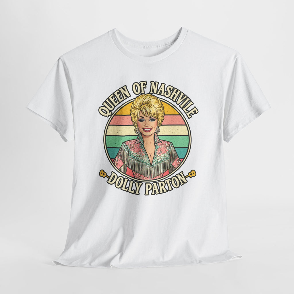 Queen of Nashville Graphic Tee — Dolly Parton Retro Portrait Shirt