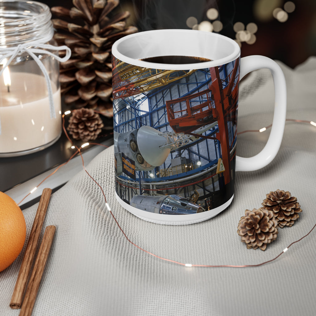 Space Shuttle Exhibit Ceramic Mug — NASA Apollo Patch Gallery Coffee Cup (11oz & 15oz)