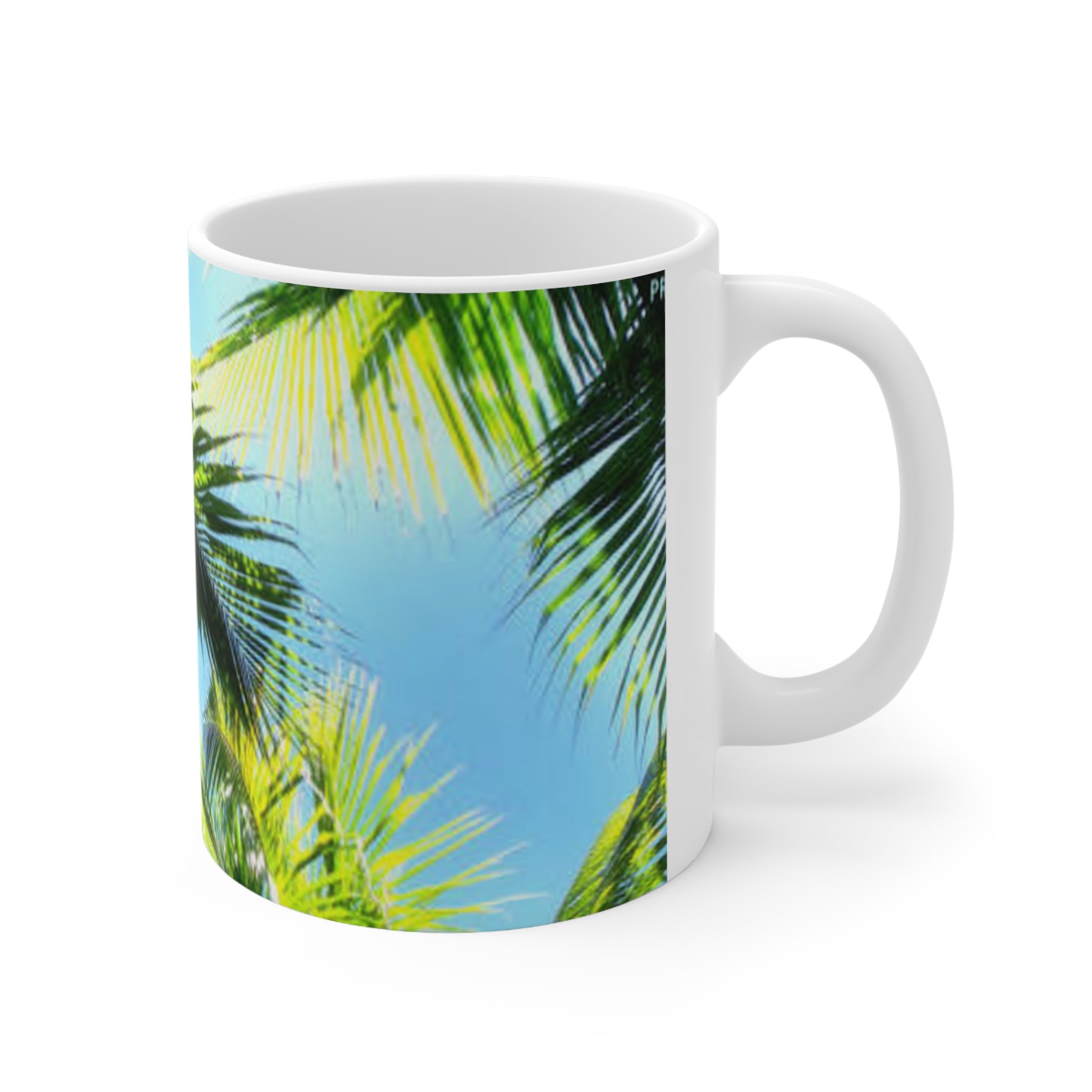 Palm Tree Coffee Mug – Tropical Beach 11oz & 15oz Ceramic Cups