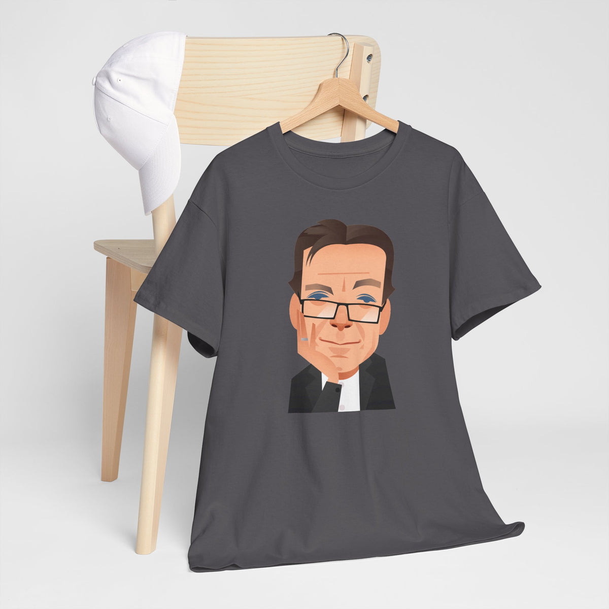 Tony Wilson Manchester Legend Caricature Gentleman Face Cotton T-Shirt