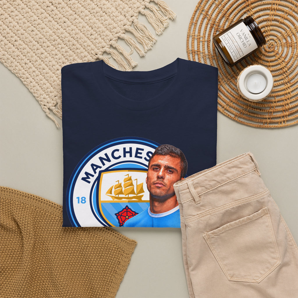 Rodri Manchester City Legend Football Tee — Player Portrait Soccer Shirt