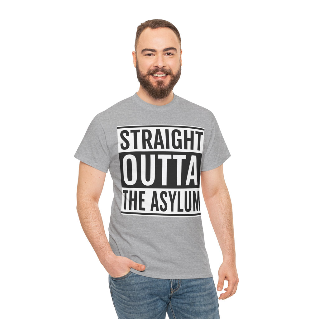 Straight Outta the Asylum T-Shirt – Graphic Statement Tee