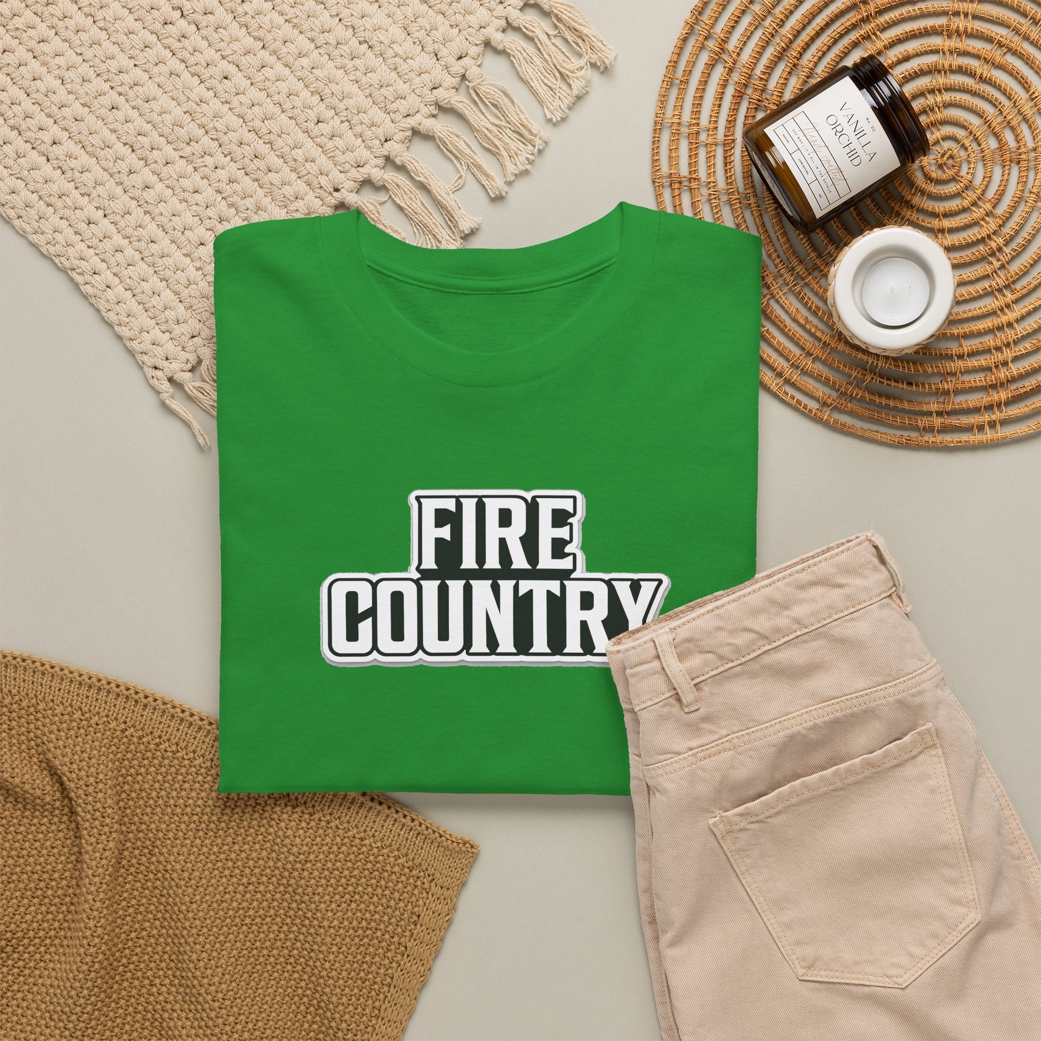 Fire Country Cotton T-Shirt — Bold Graphic Tee