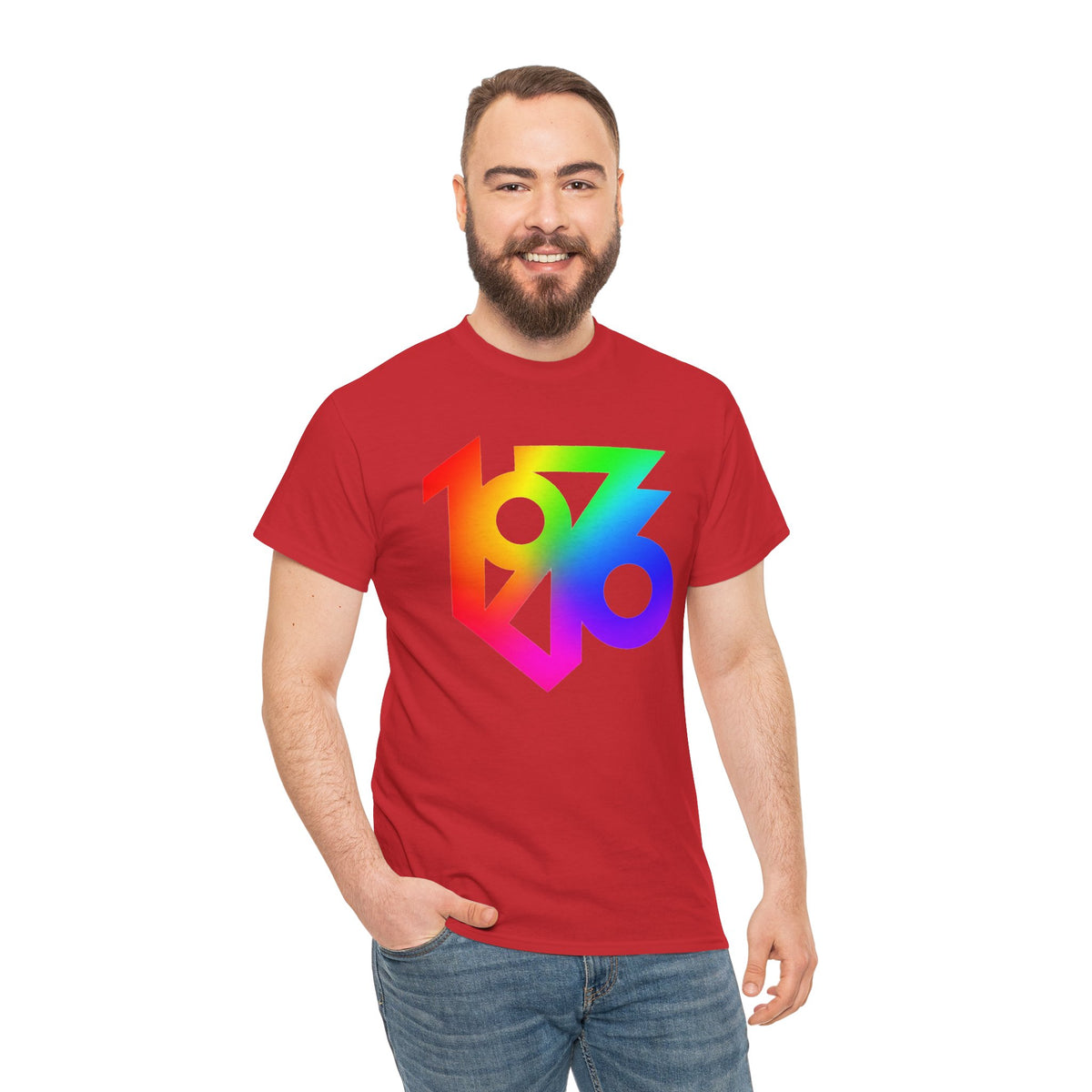 1976 Collection Rainbow Retro Tee / Cotton T-Shirt