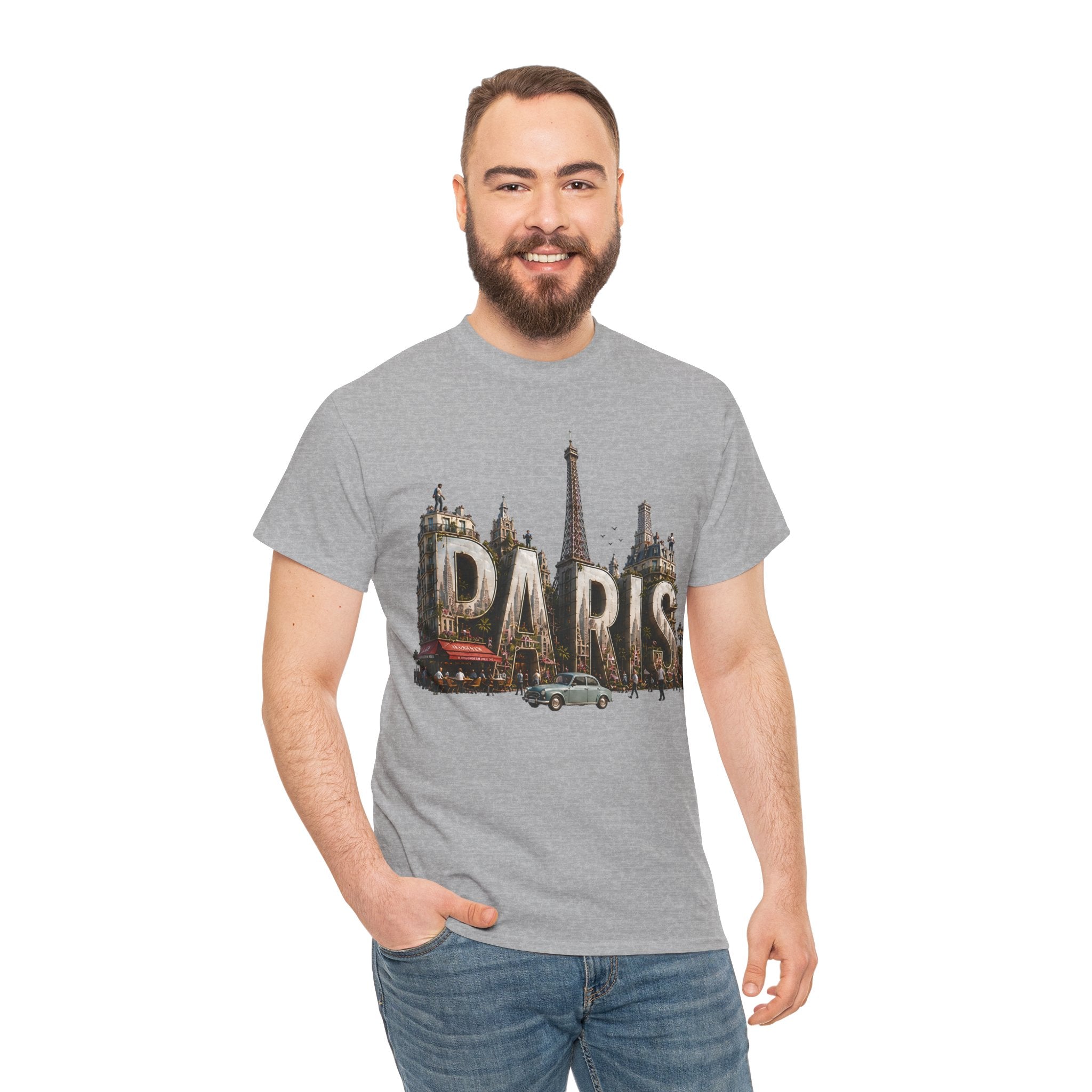 Paris Vintage Landmark T-Shirt — Eiffel Tower Retro Travel Tee