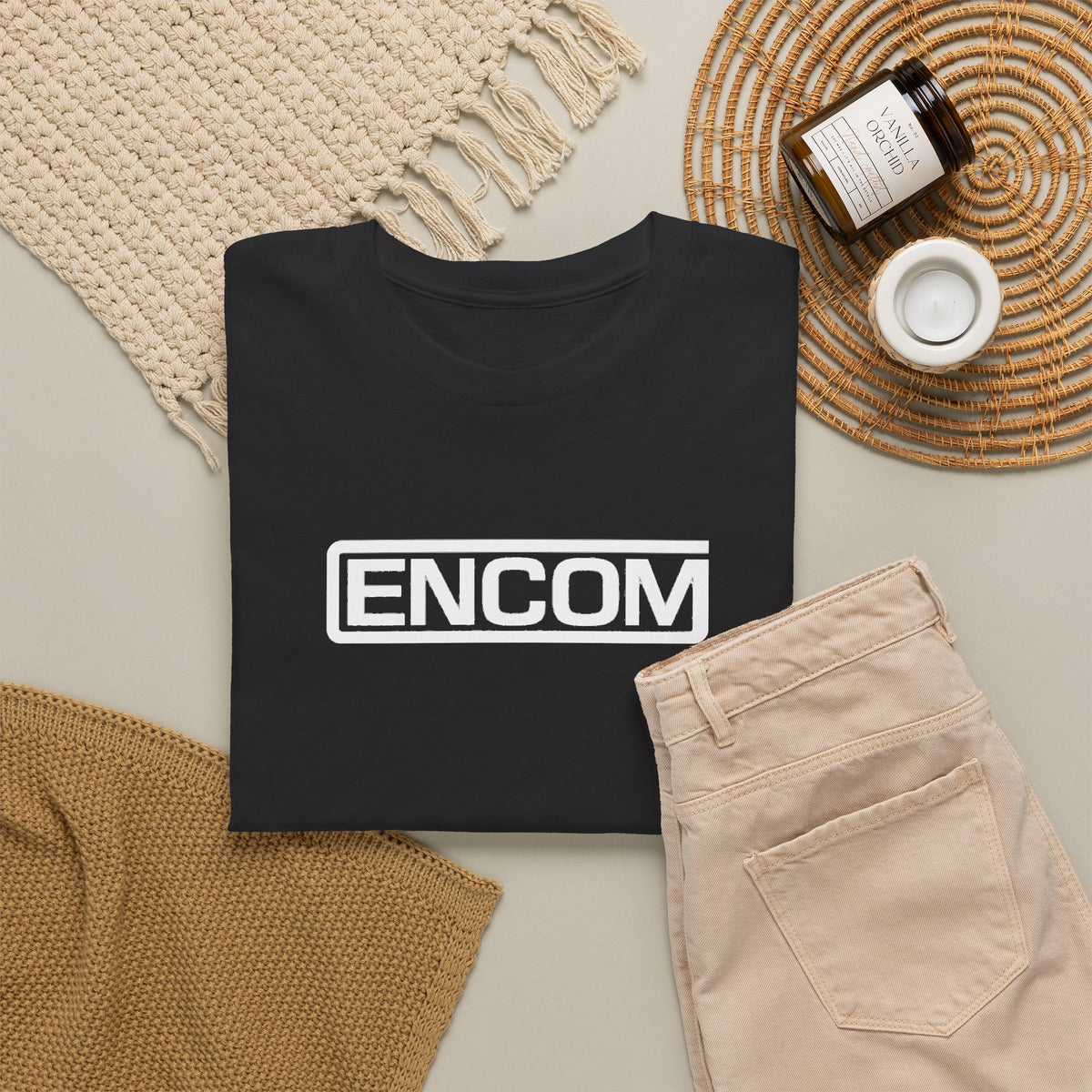 ENCOM Logo Cotton T-Shirt