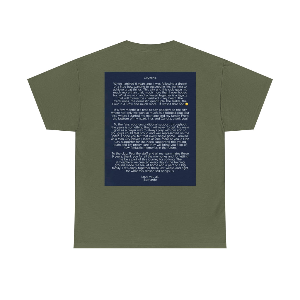 Bernardo Silva Tribute Tee – Inspirational Letter & Celebrating Goal Moment