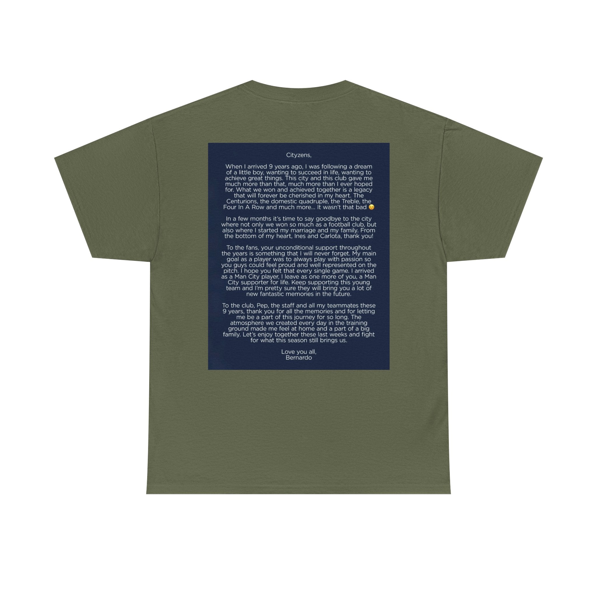 Bernardo Silva Tribute Tee – Inspirational Letter & Celebrating Goal Moment