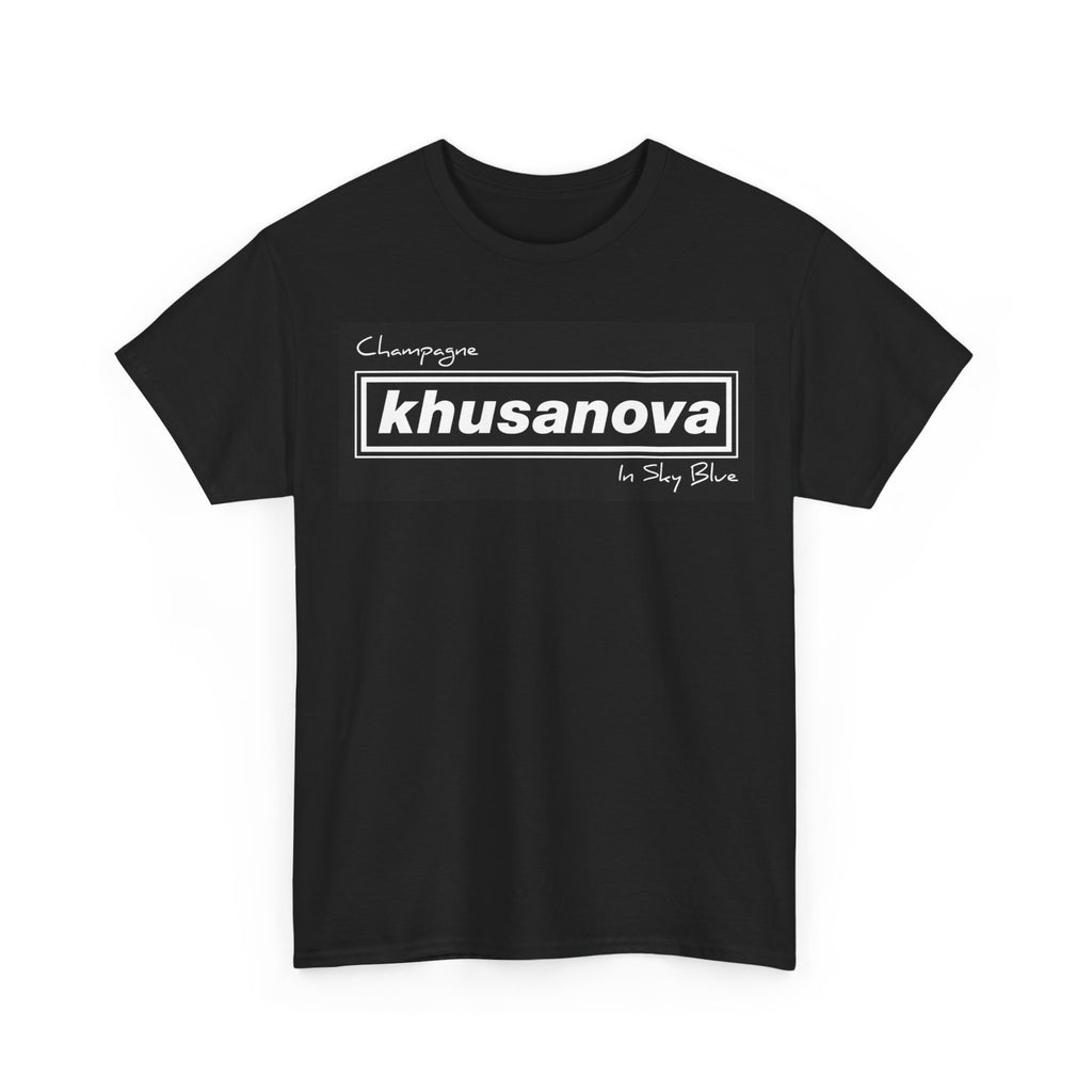 Khusanova Logo Tee — Manchester City Unofficial Black Graphic T‑Shirt