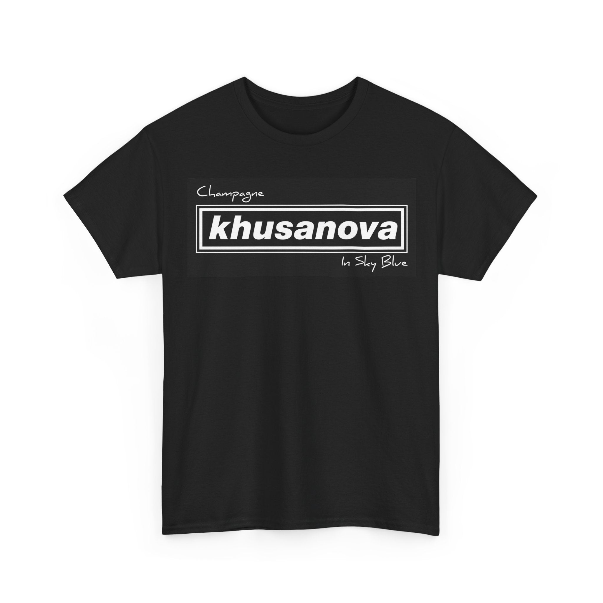 Khusanova Logo Tee — Manchester City Unofficial Black Graphic T‑Shirt