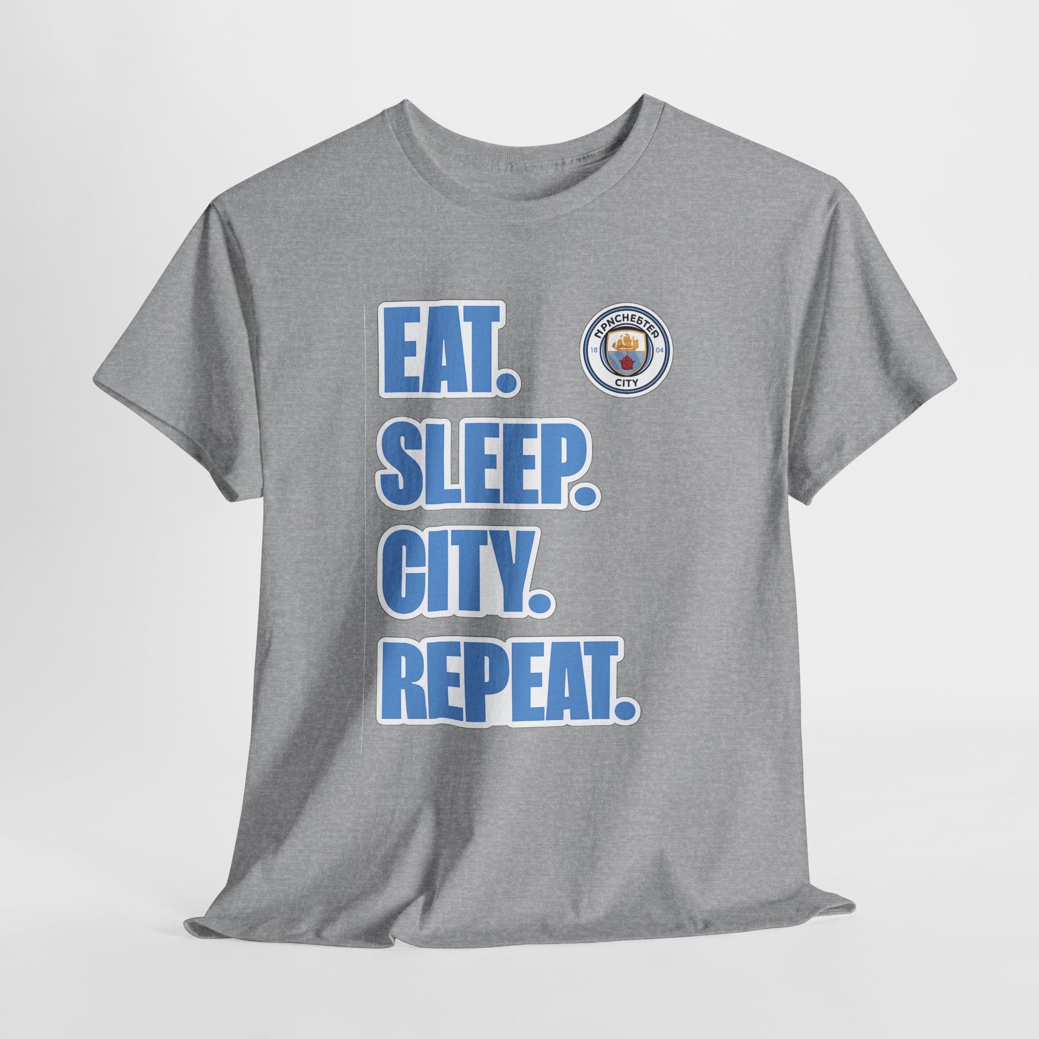 Eat. Sleep. City. Repeat. T‑Shirt — Manchester City Fan Tee
