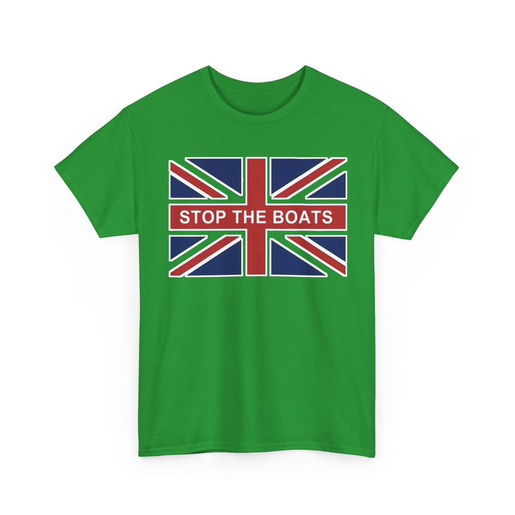 Union Jack "Stop The Boats" Political Statement Tee / T-Shirt