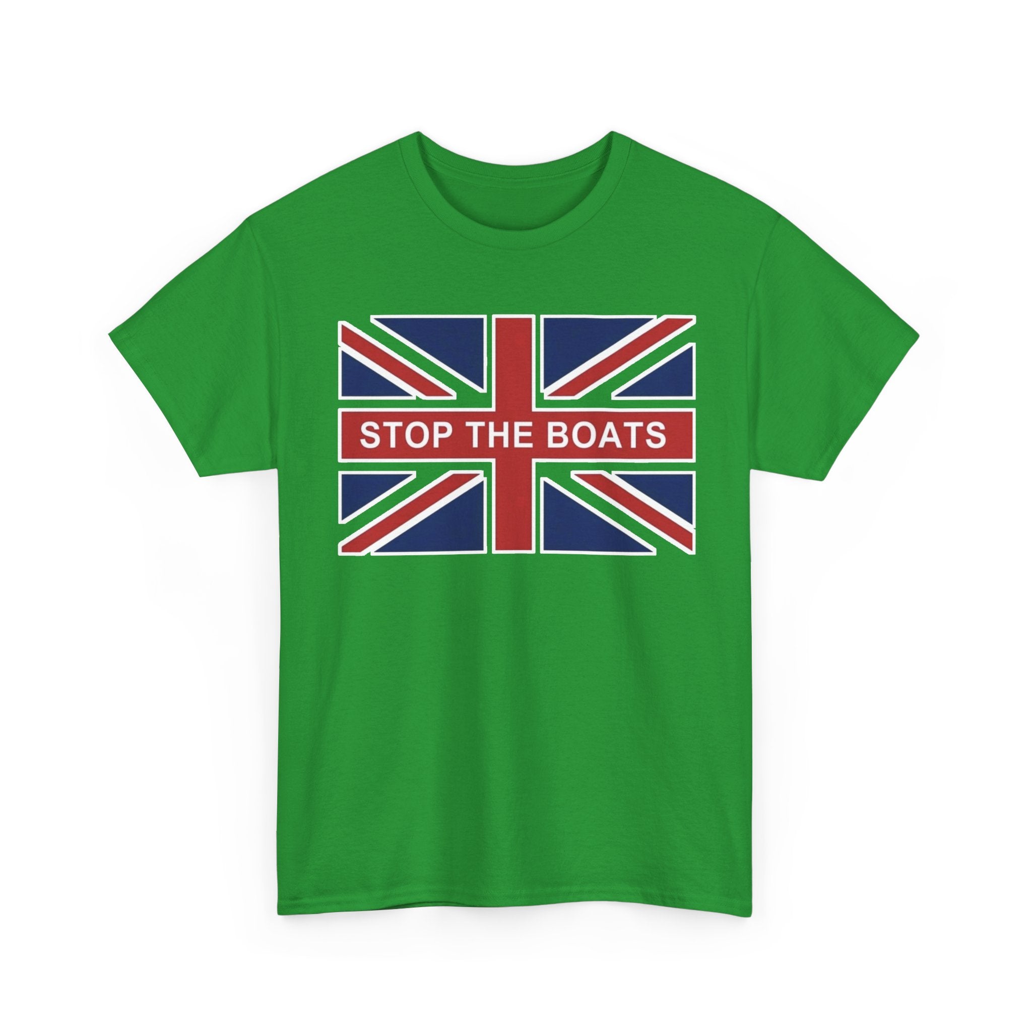 Union Jack "Stop The Boats" Political Statement Tee / T-Shirt