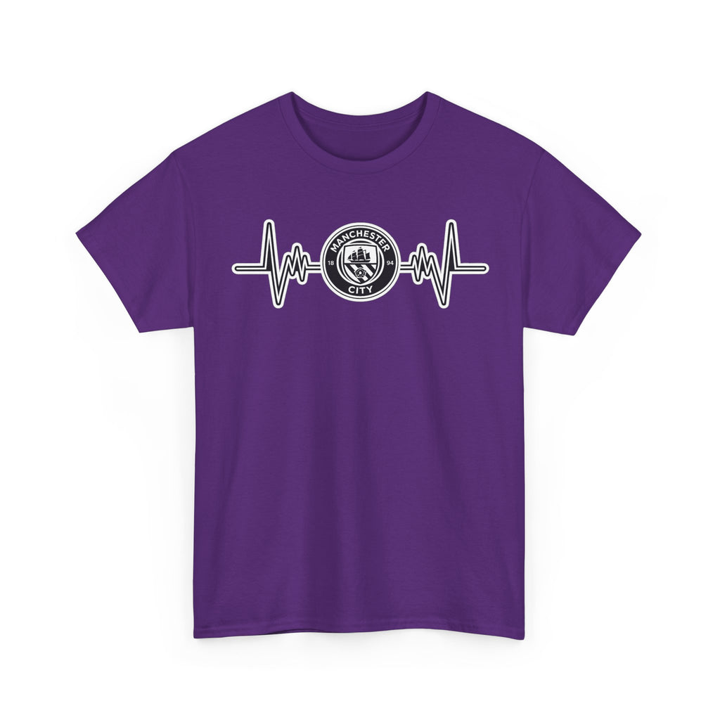 Manchester City Heartbeat Logo T-Shirt — Emergency Medical Services Pulse Tee