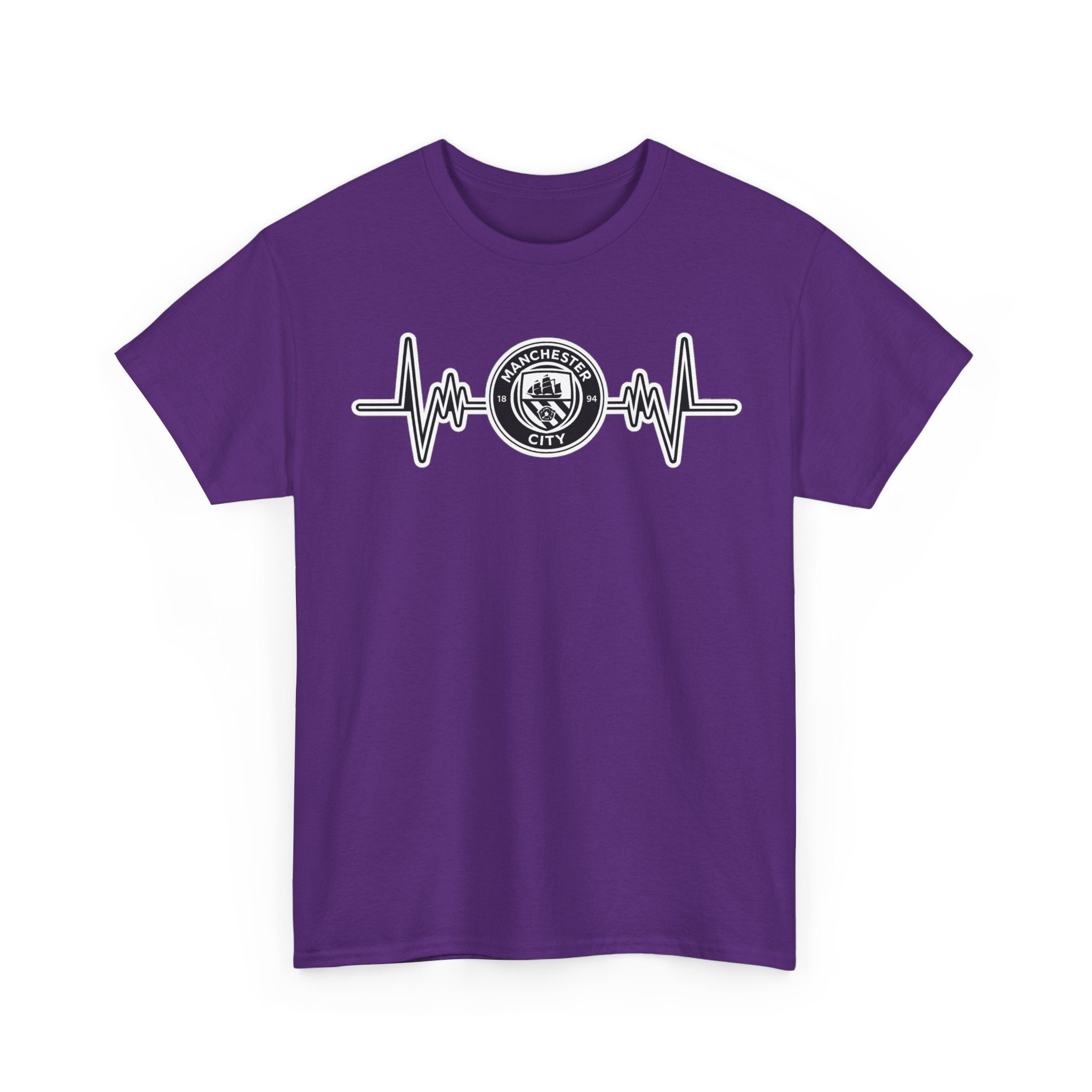 Manchester City Heartbeat Logo T-Shirt — Emergency Medical Services Pulse Tee