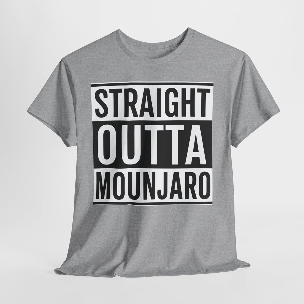 T-Shirt — "Straight Outta Mounjaro" Bold Typography Tee