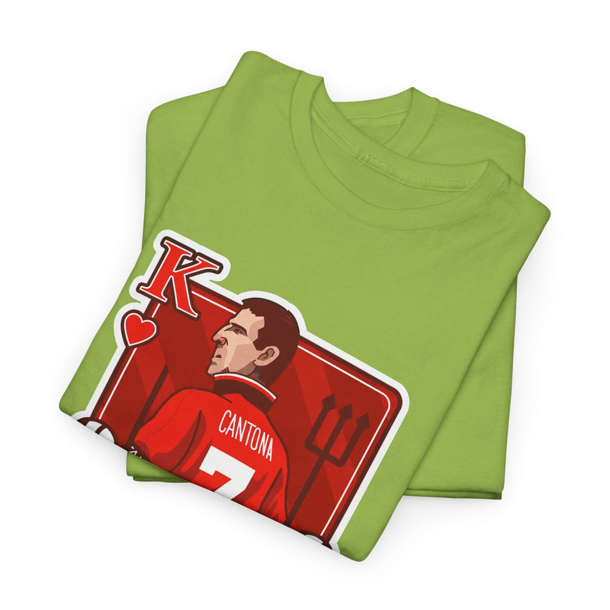 Cantona Playing Card Cotton T-Shirt / Tee — Number 7 Custom Jersey Design