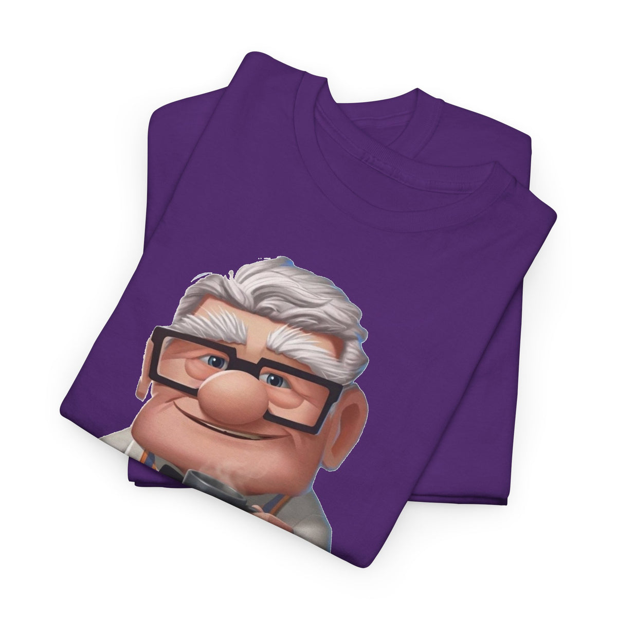 Disney Up Cartoon Grandpa Mug Graphic Tee - Cute Elderly Character T-Shirt
