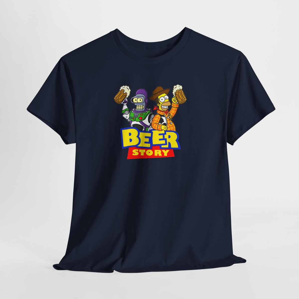 Beer Story T-Shirt — Funny Cartoon Beer Buddies Graphic Tee