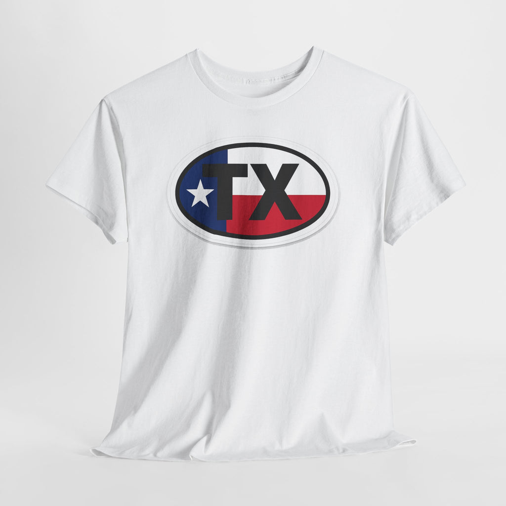 Texas Flag TX Oval T-Shirt — Patriotic Lone Star Tee